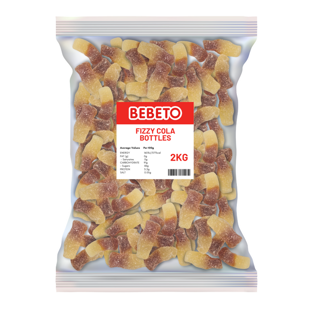 Bebeto Giant Fizzy Cola Bottles 2Kg