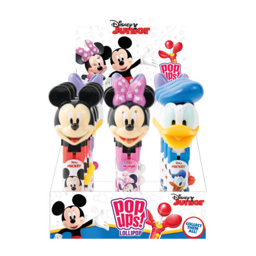 Bip Disney Mickey Mouse Junior Pop Up Lollipops 12x10g