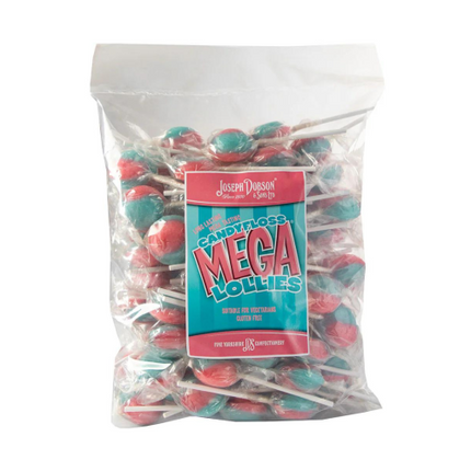 Dobson's Wrapped Candy Floss Lollies 80 Count