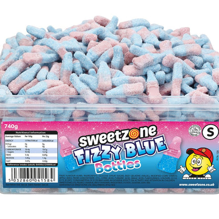 Sweetzone Fizzy Blue Bottles Tub 740g