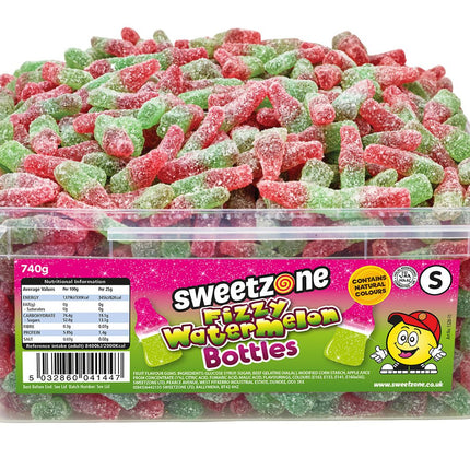 Sweetzone Fizzy Watermelon Bottles Tub 740g