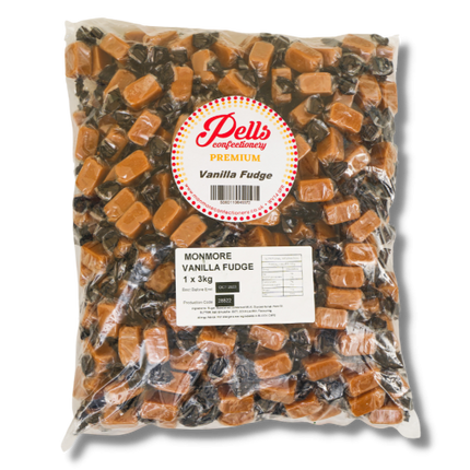Pells Premium Vanilla Fudge 3kg Bag (Golden Casket)