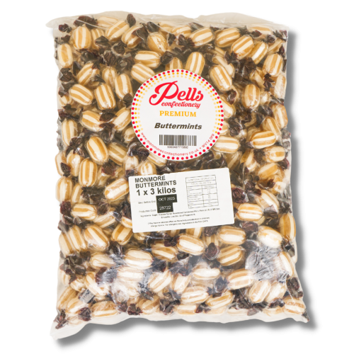 Pells Premium Buttermints 3kg Bag (Golden Casket)