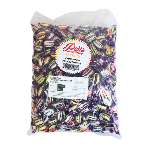 Pells Premium Liquorice Assortment 3Kg Bag (Golden Casket)