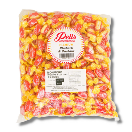 Pells Premium Rhubarb & Custard 3Kg Bag (Golden Casket)