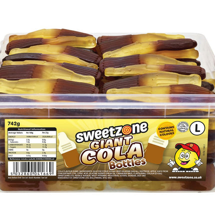 Sweetzone Giant Cola Bottles Tub 742g