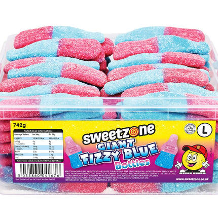 Sweetzone Giant Fizzy Blue Bottles Tub 742g