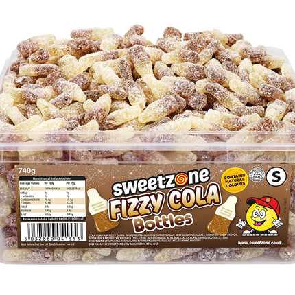 Sweetzone Halal Fizzy Cola Bottles in Sweet Tub