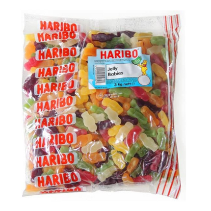 Haribo Jelly Babies – 3kg Bulk Bag – Perfect for Parties