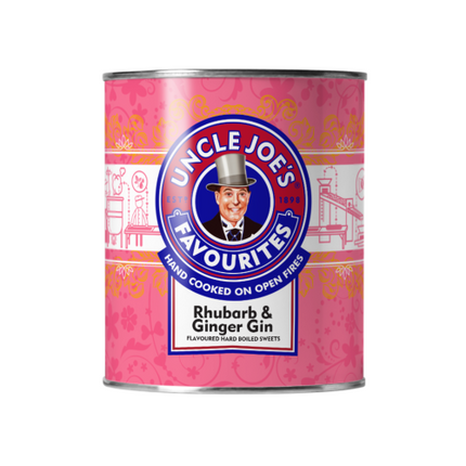 Uncle Joes Rhubarb & Ginger 120g Gift Tin
