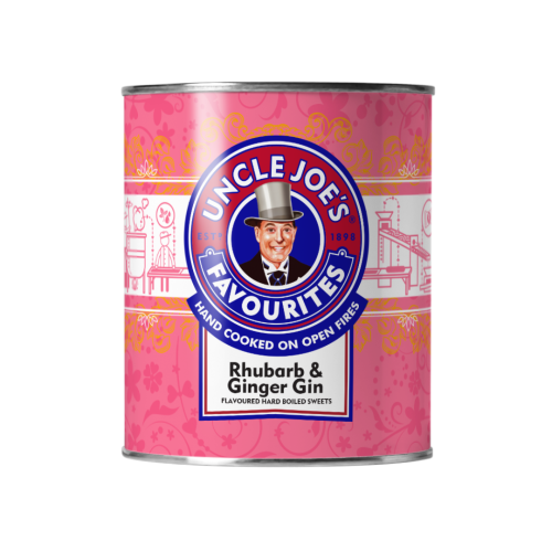 Uncle Joes Rhubarb & Ginger 120g Gift Tin