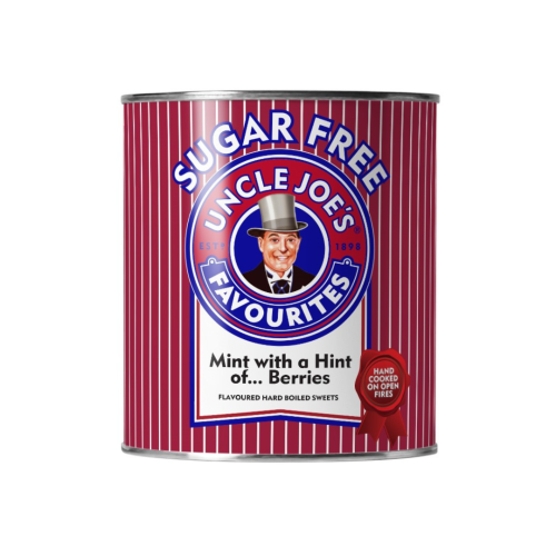 Uncle Joes Sugar Free Mint With a Hint Of Berries 120g Gift Tin