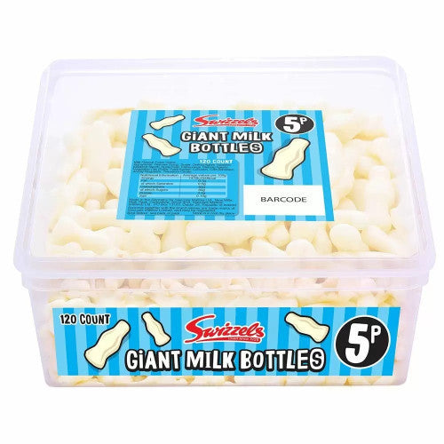 Swizzels Giant Milk Bottles Tub 120 Count