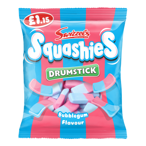 Swizzels Squashies Drumstick Bubblegum Pre Pack PM £1.15 120g x 12pk