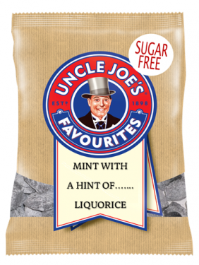 Uncle Sugar Free Joes Mint Balls Hint of Liquorice Pre Packs 12pk