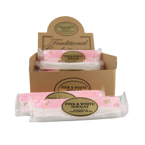 Traditional Confectionery Pink & White Nougat Bars 110g 16pk