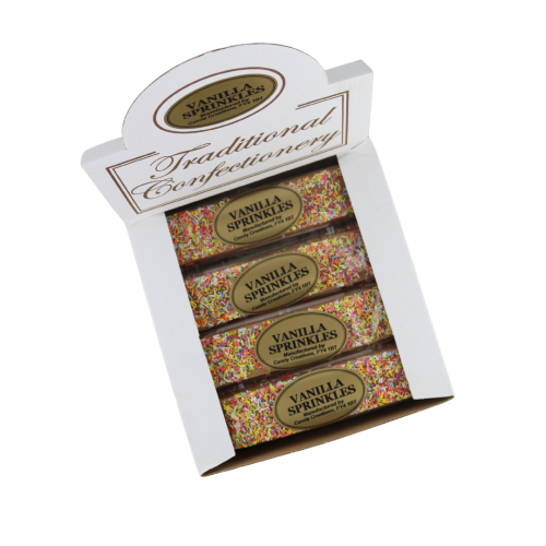 Traditional Confectionery Vanilla Sprinkle Bars 110g 16pk