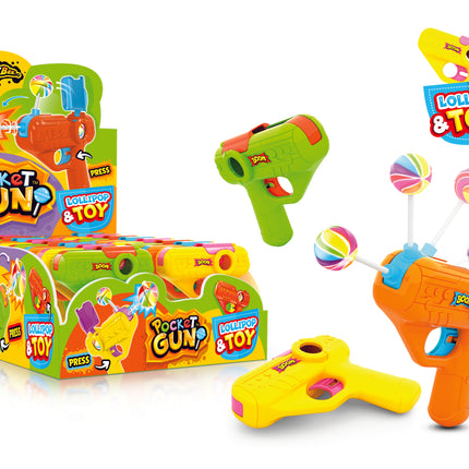 Johny Bee pocket Gun and Lollipop 16pk