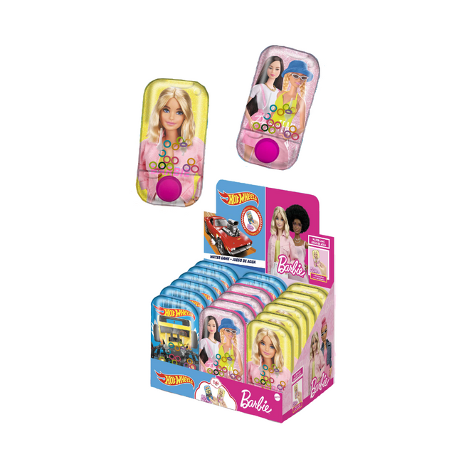 Hot Wheels and Barbie Watergame with Candy 18x3g