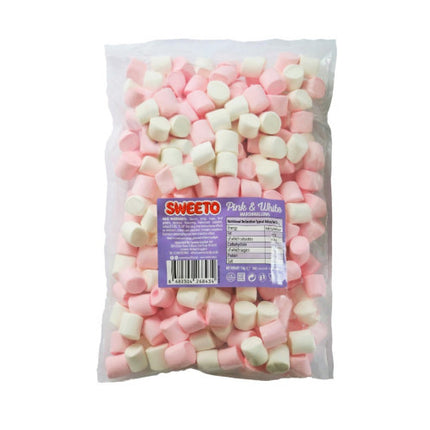 Sweeto Pink and White Circle Marshmallows 1kg