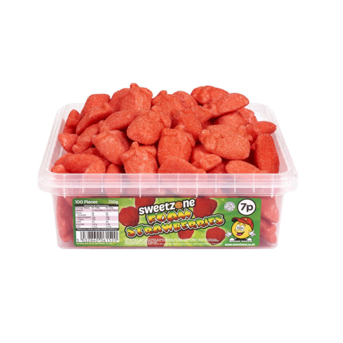 Sweetzone 7p Foam Strawberries Tub 700g