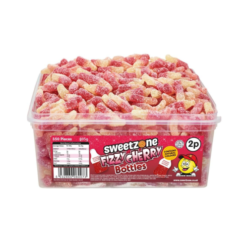 Sweetzone 2p Fizzy Cherry Bottles Tub 805g