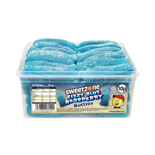 Sweetzone 10p Giant Fizzy Blue Bottles Tub 805g