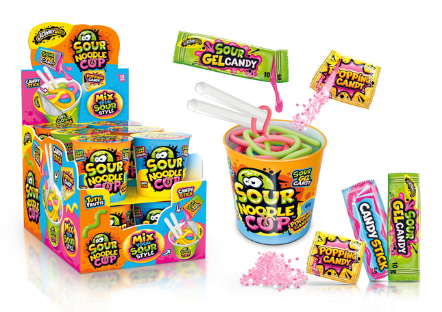 Johny Bee Sour Candy Noodle Cup 12x55g