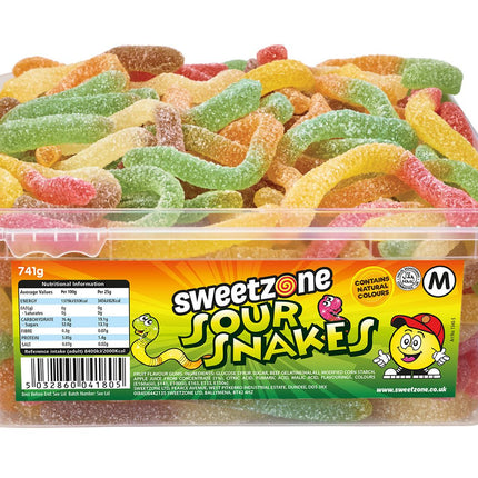 Sweetzone Sour Snakes Tub 741g