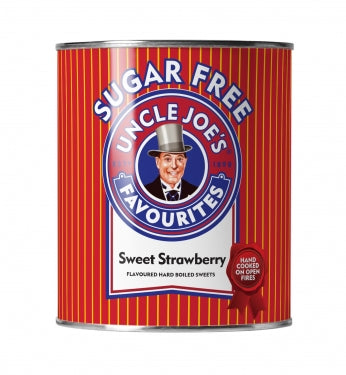 Uncle Joes Sugar Free Sweet Strawberry 120g Gift Tin
