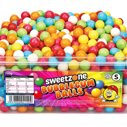Sweetzone Bubblegum Balls Halal Sweets in Sweet Tub