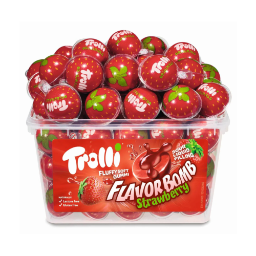 Trolli Strawberry Flavourbomb 3D Candy 60 Count