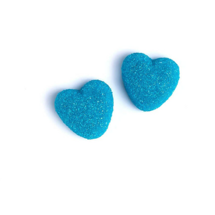 Vidal Jelly Filled Shiny Blue Hearts 150 Count