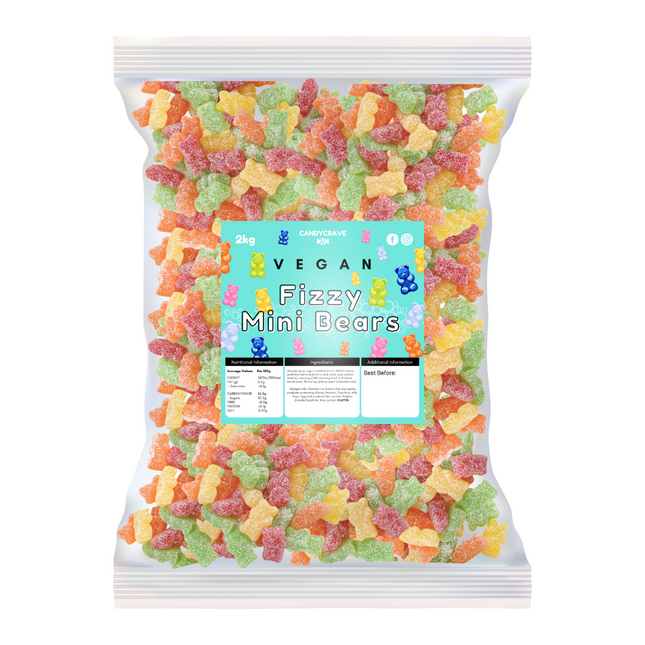 Candycrave Vegan Fizzy Mini Bears 2kg