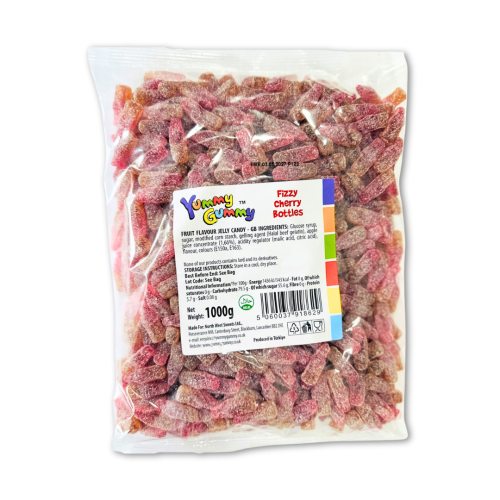 Yummy Gummy Fizzy Cherry Cola Bottles 1kg