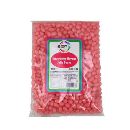 Kandy King Strawberry Single Colour Jelly Beans 1kg