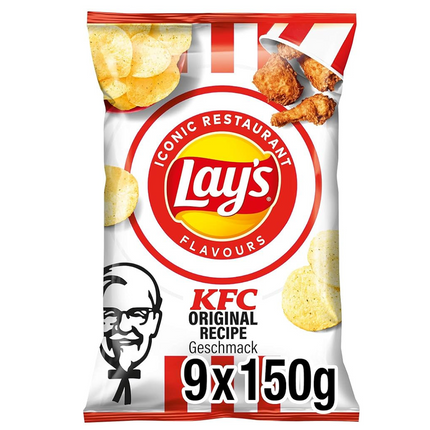 Lays KFC Crisps 9x150g