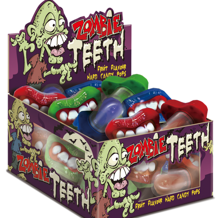 Rose Zombie Teeth Candy Pops 15pk